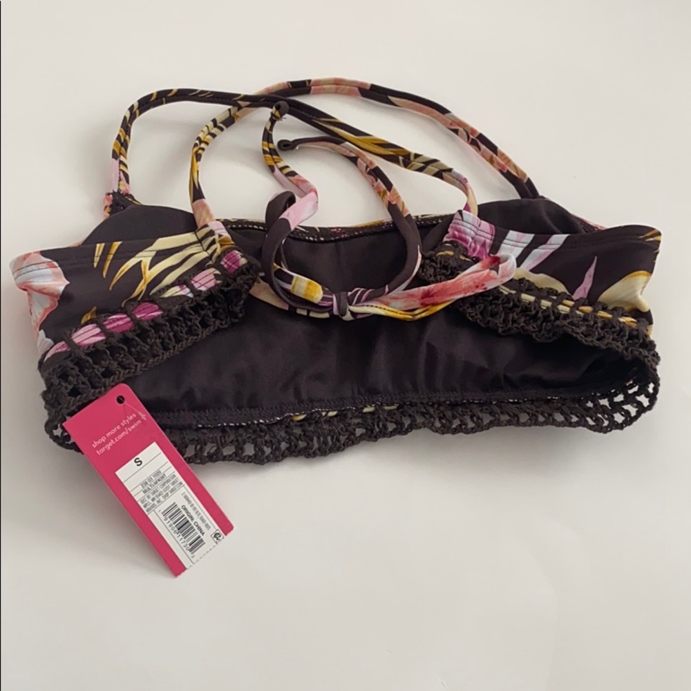 Bralette Bikini Top - XhilarationMulti Floral Small - Picture 6 of 10